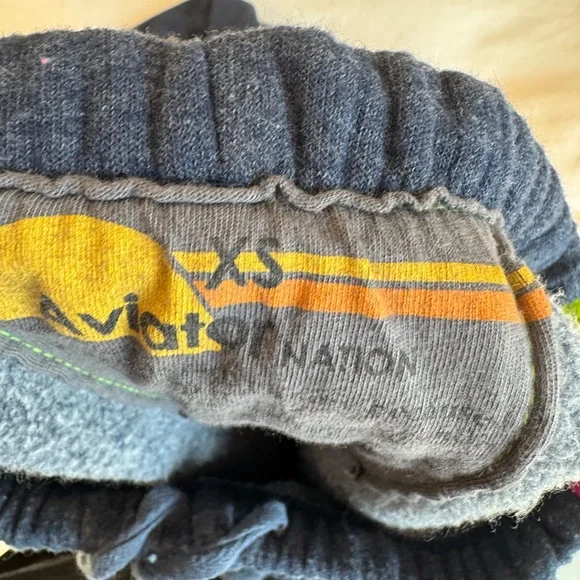 AVIATOR NATION BOLT CROPPED CREW SWEATSHIRT AND SWEATPANTS SET - Picture 6 of 7